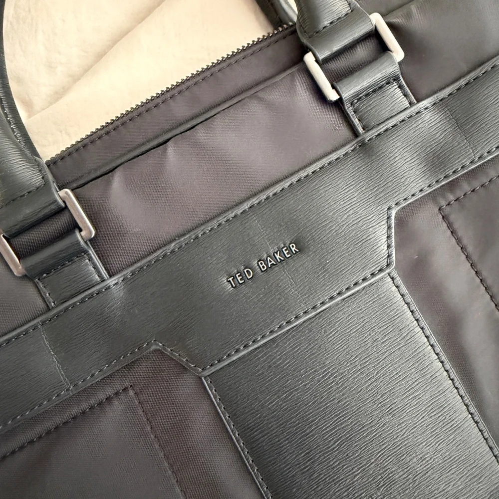 Ted Baker slim briefcase in Navy Blue